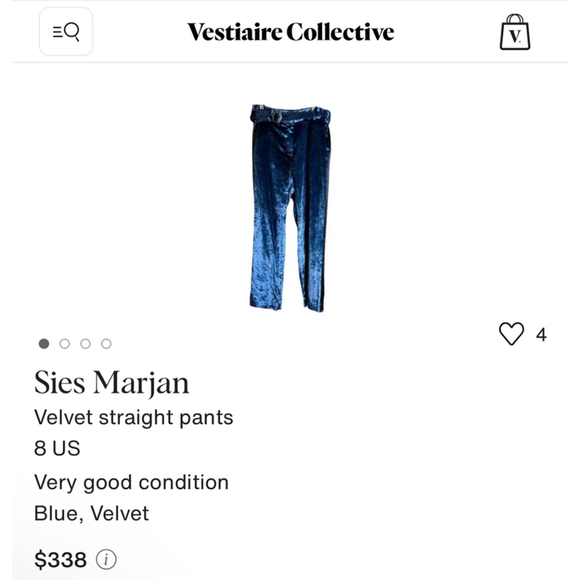 NWOT Women's Sies Marjan Pants, Size 8, Blue - Picture 4 of 9